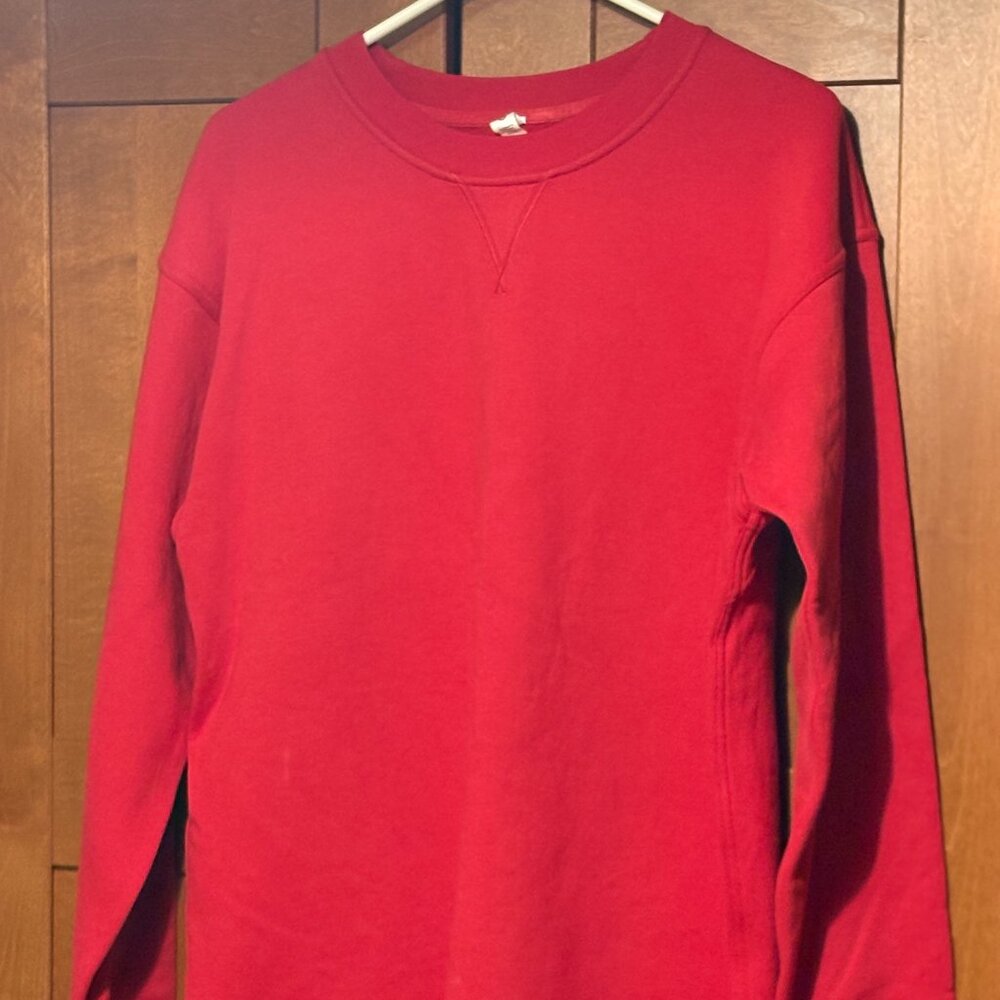 Lululemon Women's Sz 12 Red Long Sleeve Crewneck Cotton Sweatshirt $128